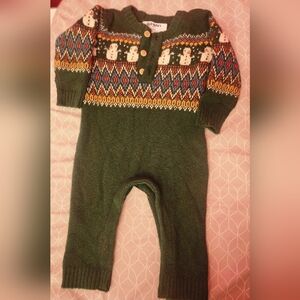 Old Navy Snowman Baby Sweater Romper